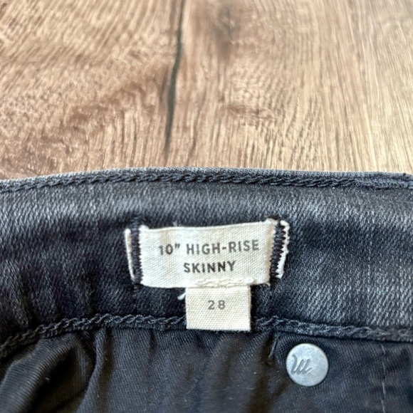 Madewell 10” High-Rise Skinny Jeans – Size 28 Washed Black - Picture 7 of 10